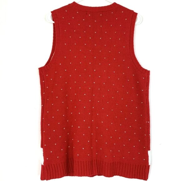 Christmas Vest Large Red with Pug Dog Merry Pugmas Ugly Sweater Sparkly Vest - Picture 7 of 8